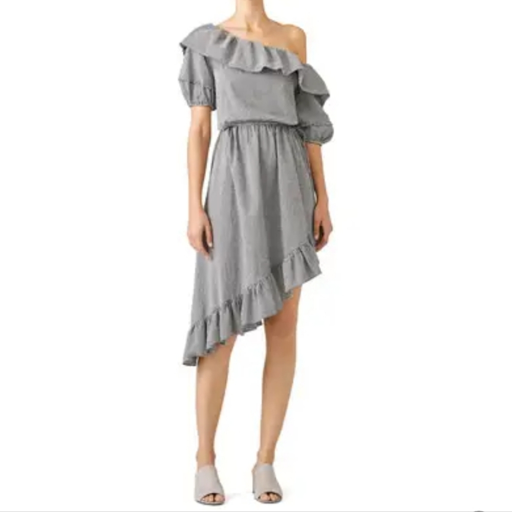 Loveshackfancy Gingham Haley Off Shoulder Dress Size S